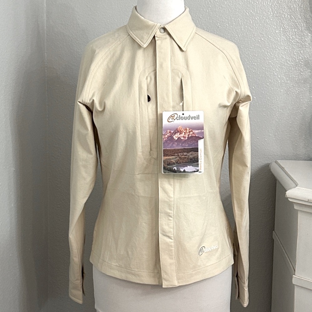 Cloudveil‎ Inertia Damsel Soft Shell Shirt Jacket Oatmeal Beige Size Small